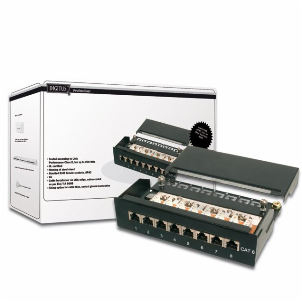 Patch panel 8 port Cat. 6 STP desktop