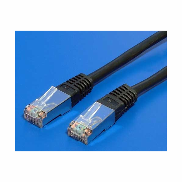 Patchkabel S/FTP,Cat6,2xRJ45, 0,5m černý