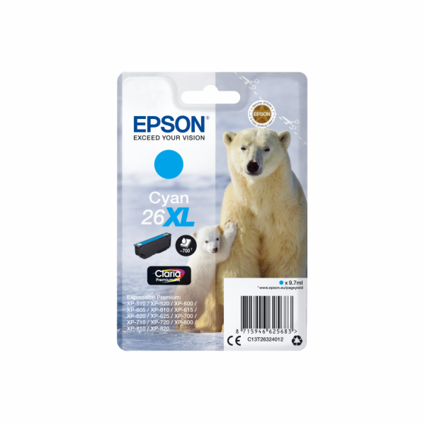 Epson 26XL - 8.7 ml - XL - azurová - originální - blistr ...