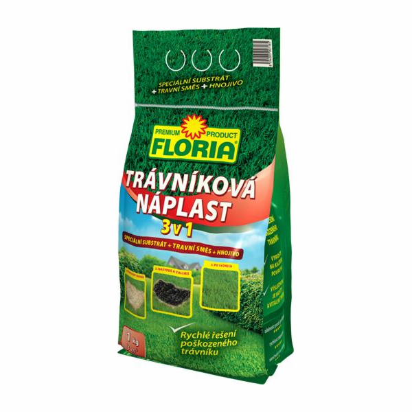 Hnojivo Agro  Floria Trávníková náplast 3 v 1 1kg