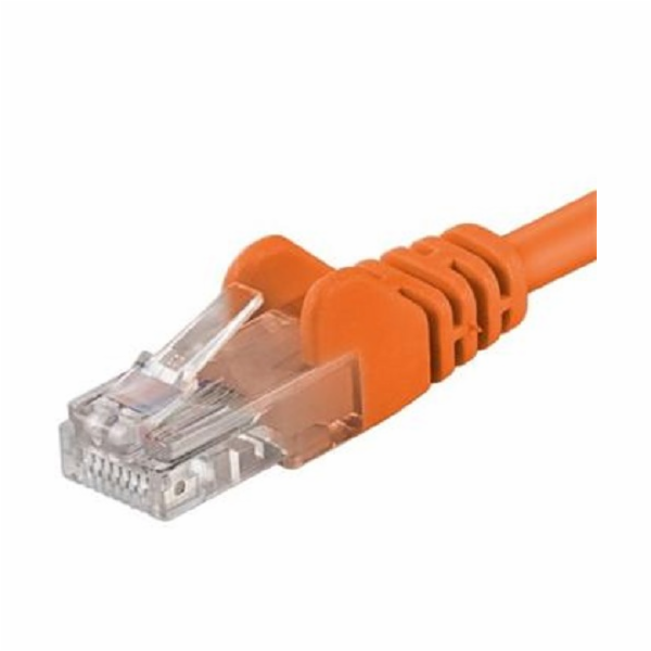 Patch kabel UTP cat 5e, 10m - oranžová