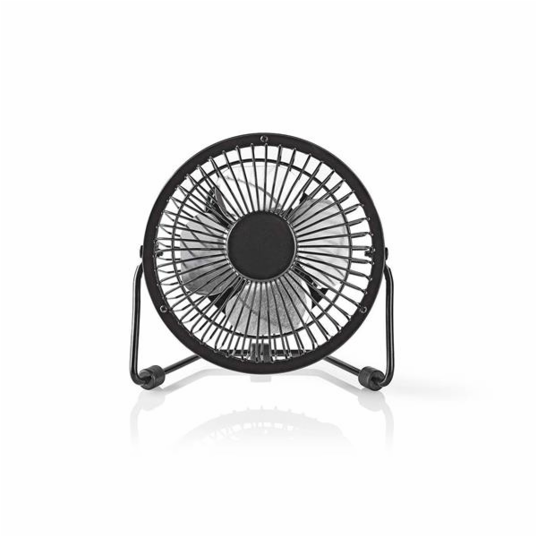 Ventilátor Nedis FNDK1BK10 stolní USB, 10 cm, 2,5 W, kovo...