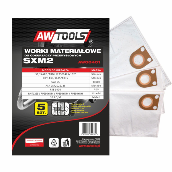 AWTools sáček do vysavače z mikrovlákna SXM2 GAS25/STARMI...