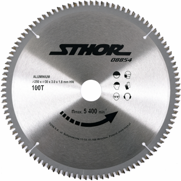 Sthor Carbide kotoučová pila na hliník 250x30mm 100z - 08854