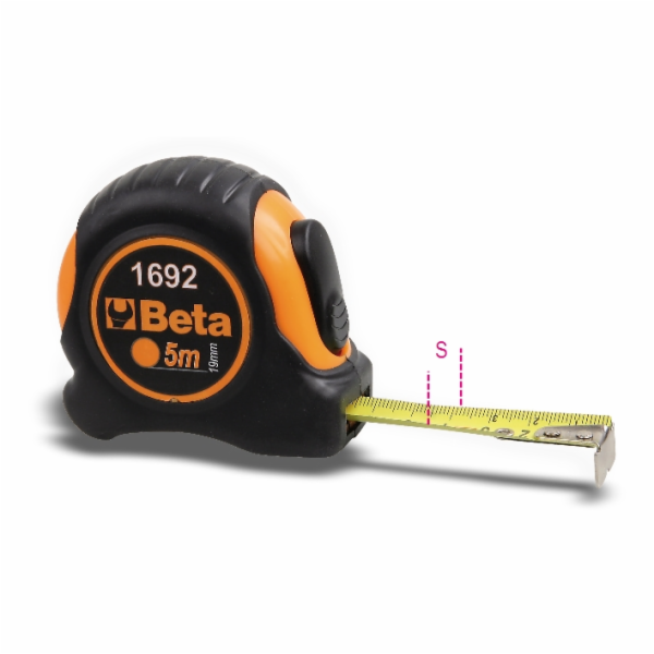 Svinovací pravítko Beta Tools s ocelovou páskou, pouzdro ...
