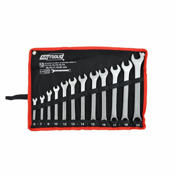 AWTools Sada vidlicových klíčů 6-22mm 12 ks. (AW40114)