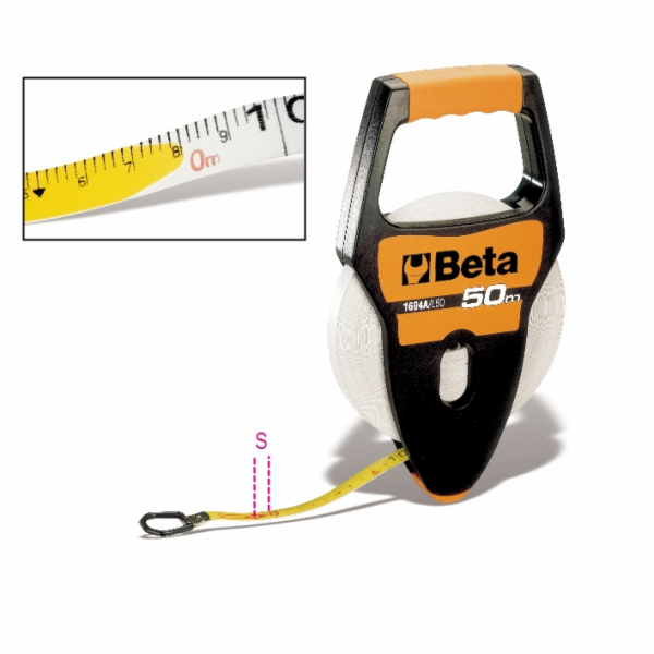 Beta Tools Rolovací pravítko s rukojetí, sklolaminátová p...