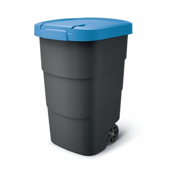 Popelnice Prosperplast Wheeler 110 l antracit s modrým víkem