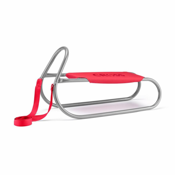 Sáně Cross , stříbrno-červené, kovové