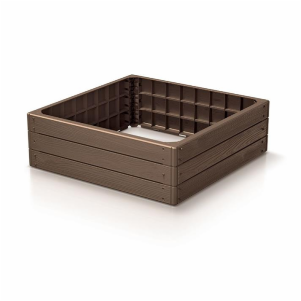 Vyvýšený záhon Prosperplast BASE WOODY hnědý 75,6 cm 