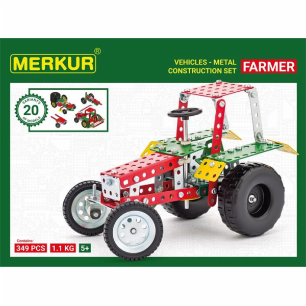 Stavebnice Merkur Farmer Set, 341 dílků, 20 modelů