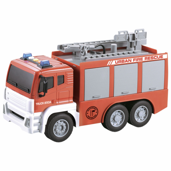 CITY SERVICE CAR - 1:12 Hasičské auto s žebříkem a stříka...