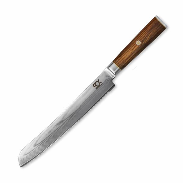 Nůž SOK na pečivo Bread 225 mm Cocobolo White Damascus