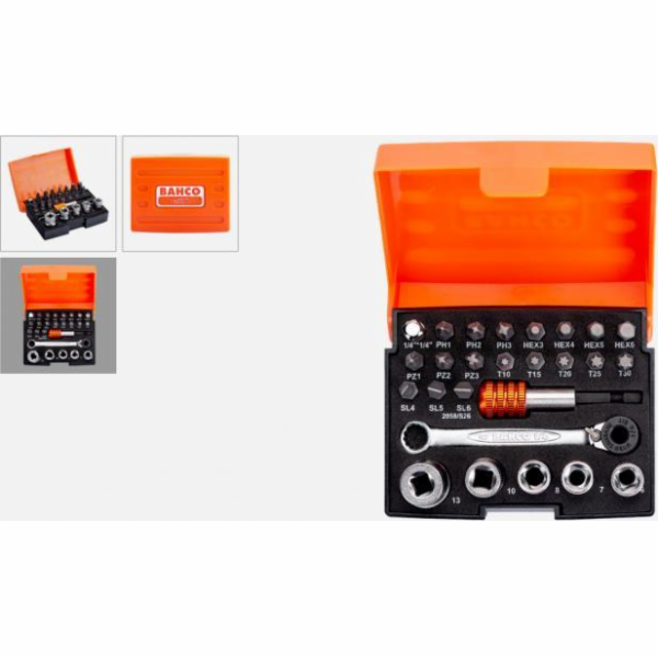 Bity a hlavice Bahco Impact 26 ks. BAH2058-S26