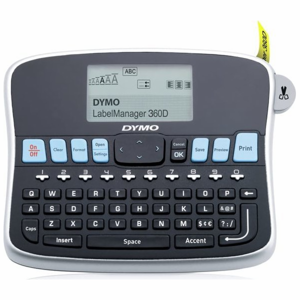 DYMO LabelManager 360D 6/9/12/19 mm D1-Bänder Qwerty UK/HK