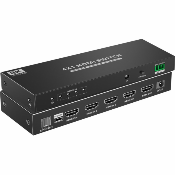 Techly  Switch HDMI 4in1out 8K