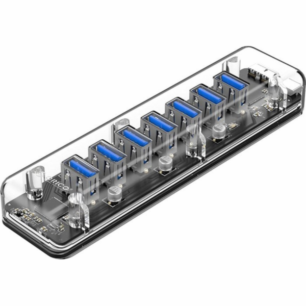 Orico USB HUB Orico Active hub 7*USB-A 5Gbps transparentní
