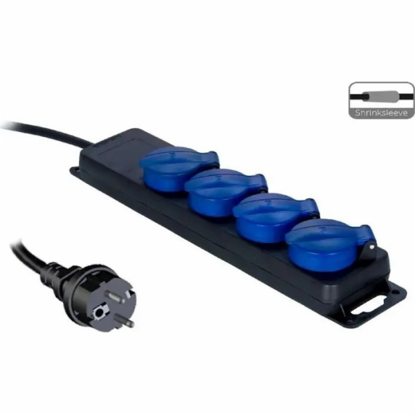 Procab  PSI204/1.5-F IP44 napájecí kabel powerstrip, 4-ce...