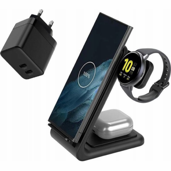 Crong  nabíječka – sada nabíječek GaN PD 35W plus bezdrát...