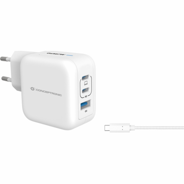 nabíječka CONCEPTRONIC Ladegerät 3Port 67W, 2xUSB-C, 1xUS...