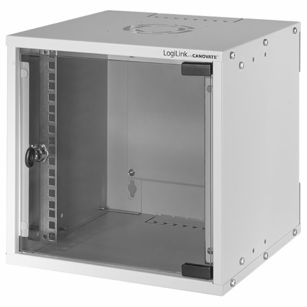 LogiLink  Wandgehäuse 10 Zoll, 6 HE, montiert, šedá