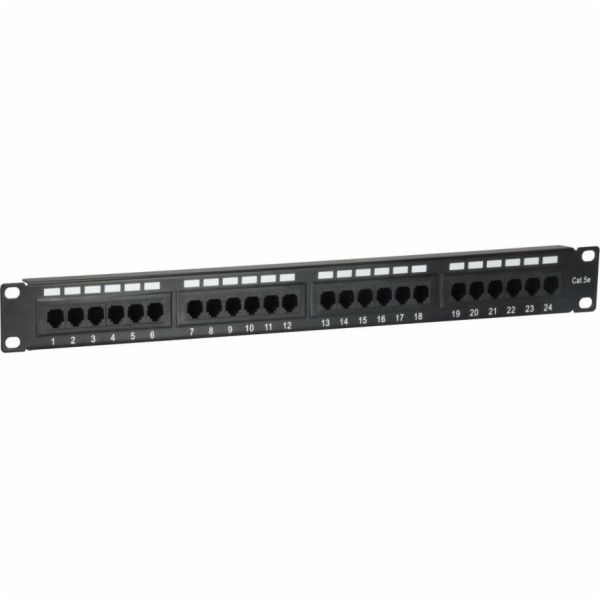 Equip  Patchpanel 24x RJ45 Cat5e 19 UTP 1HE černý
