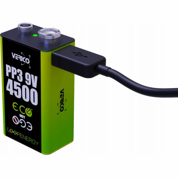 Verico LoopEnergy Li-Ion Akku 9V-Block, USB-C, 2er Pack m...