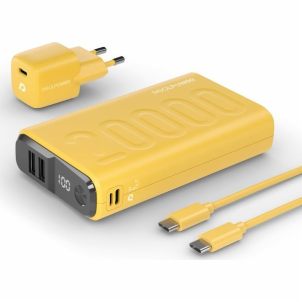 Realpower  Powerbanka PB-20000 Set gelb 20.000mAh