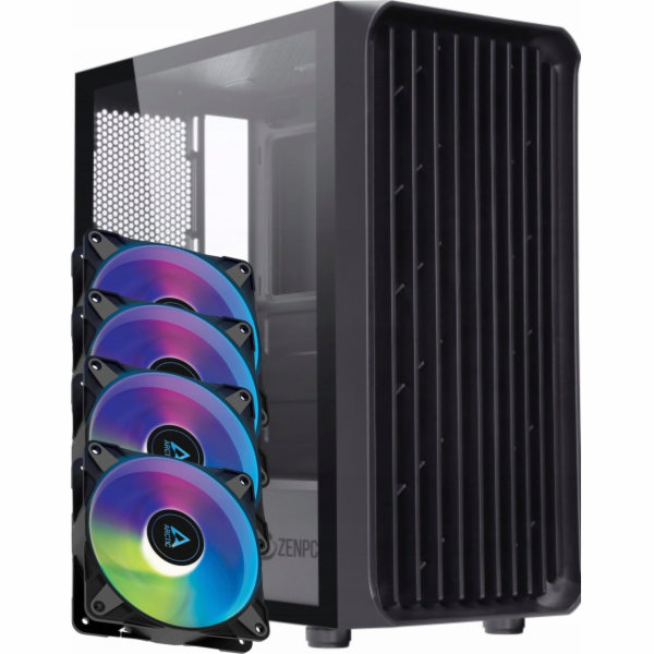 Zenpc skříň ZENPC Z3 Air Black 4x P12 PWM PST Black ARGB ...