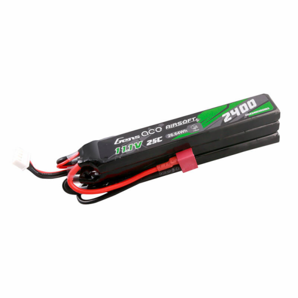 Gens ace 25C 2400mAh 3S2P 11.1V NUNCHUCK 3X Airsoft Gun L...