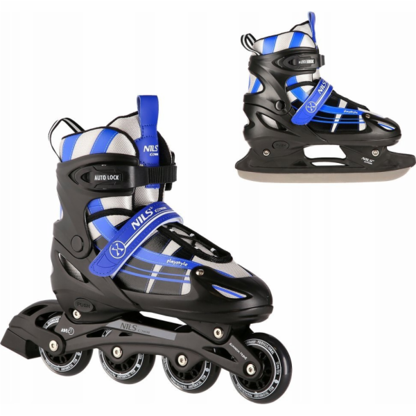 Nils Extreme NH18366A inline brusle 2v1, modré VEL. (39-42)