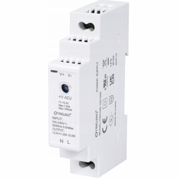 Napájecí zdroj Yingjiao DIN YSDS 12V 1,25A 15W