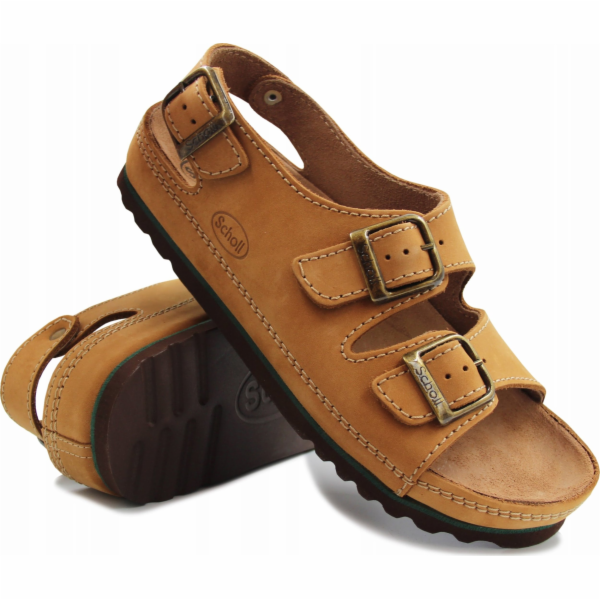 Pohodlné sandály Scholl AIR BAG BACK STRAP BRĄZ 44