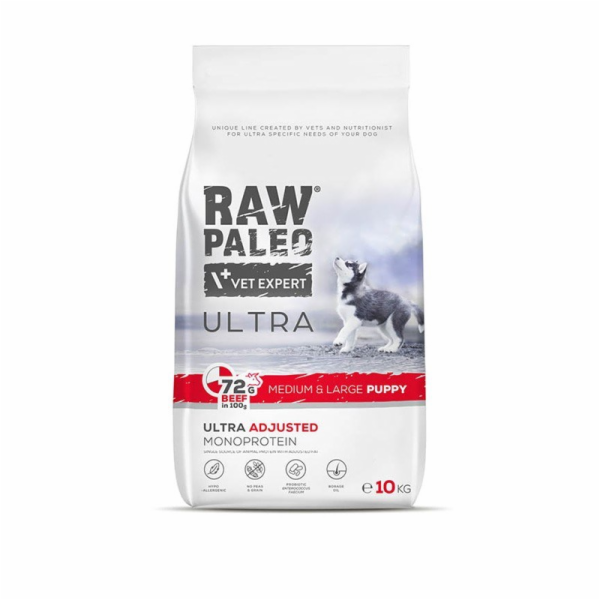 RAW PALEO Ultra Medium&Large Puppy Beef - suché krmivo pr...