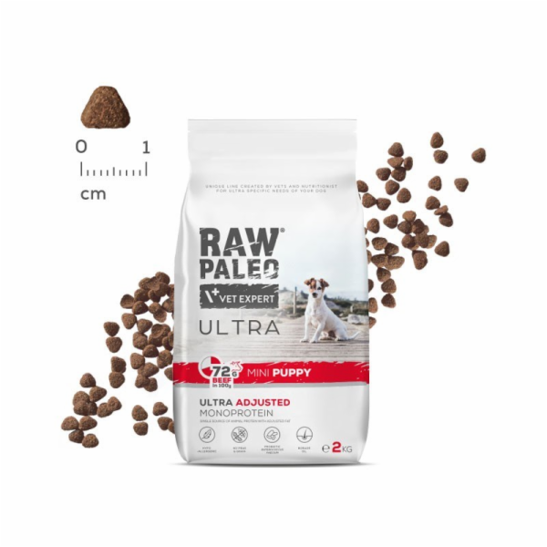 RAW PALEO Ultra Mini Puppy Beef - suché krmivo pro štěňat...