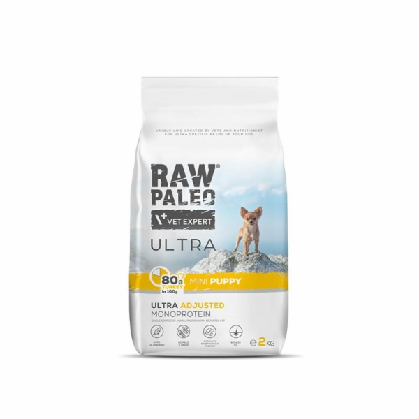 RAW PALEO Ultra Mini Puppy Turkey - suché krmivo pro štěň...