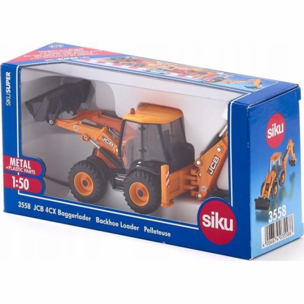 Rýpadlo-nakladač SIKU SUPER JCB 4CX, model vozidla