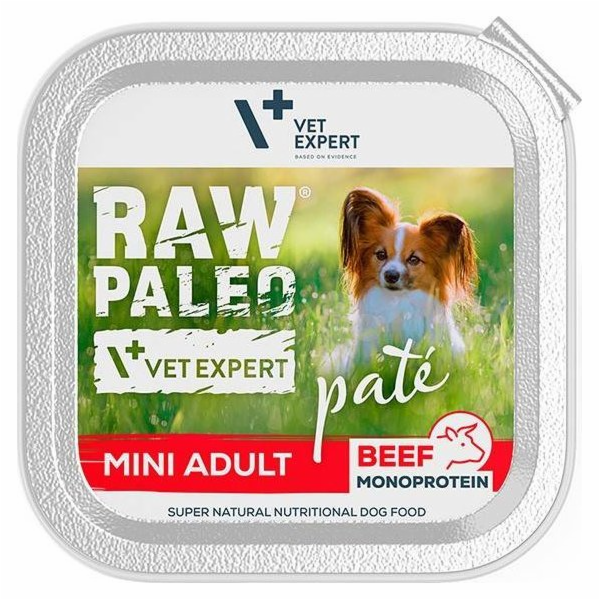 VETEXPERT Raw Paleo Pate Mini Adult Beef - mokré krmivo p...