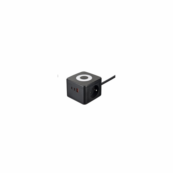 Viking síťový adaptér YC23L, 2x 230 V, 1x USB-A, 2x USB-C...