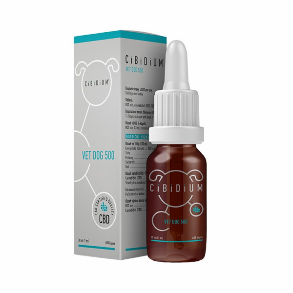 CiBiDiUM® VET DOG 500 kapky s obsahem CBD