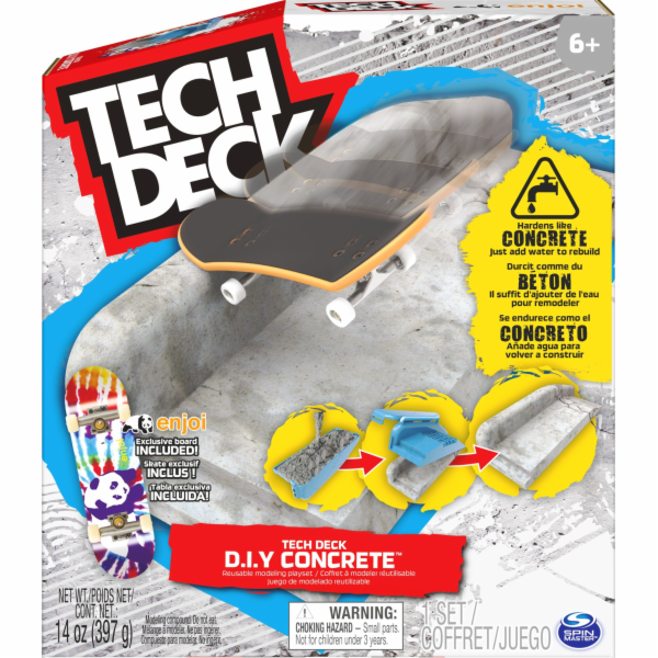 Tech Deck - Concrete Fingerboard-Rampe zum Selberbauen, S...