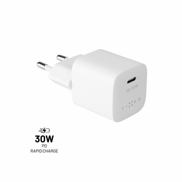 FIXED nabíječka USB-C 30W, FIXC30M-C-WH