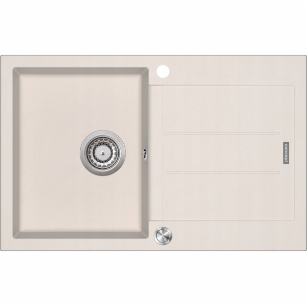 Granitový kuchyňský dřez Concept DG10C45be s BÉŽOVÝM odka...