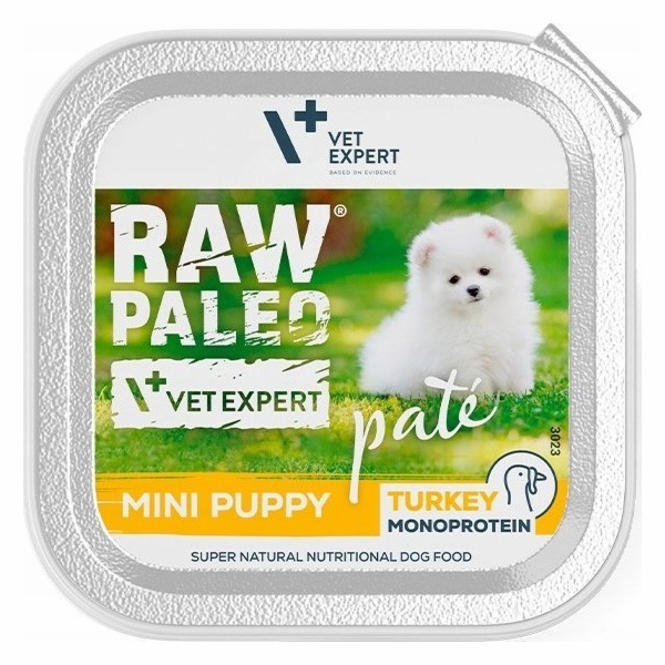 VETEXPERT Raw Paleo Pate Mini Puppy Turkey - mokré krmivo...