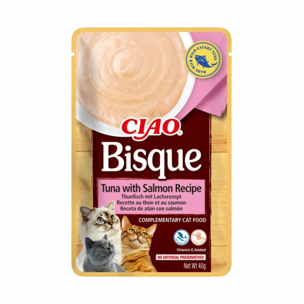 INABA Ciao Bisque Tuna with Salmon - pamlsek pro kočky - 40g