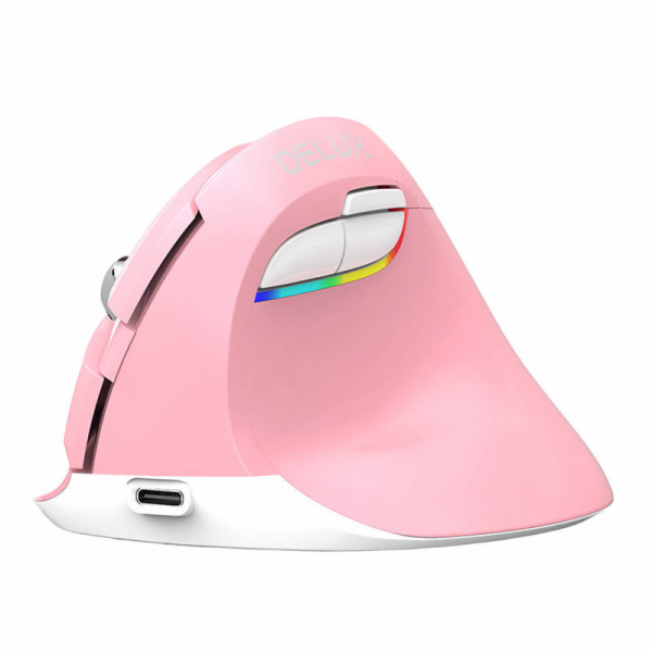 Bezdrátová vertikální myš Delux M618Mini DB BT+2.4G 2400D...