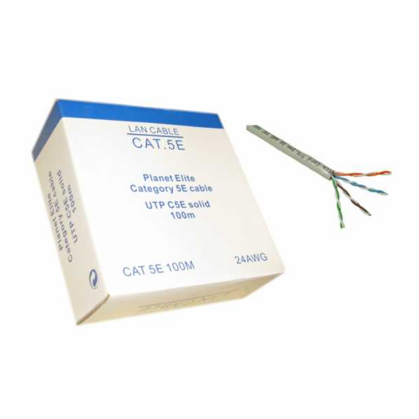 PLANET kabel UTP, drát, 4pár, Cat 5e, Planet Elite, Dca, ...