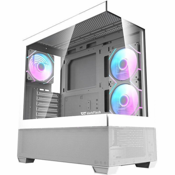 Počítačová skříň Darkflash DS900 AIR (bílá) + 7 ventiláto...