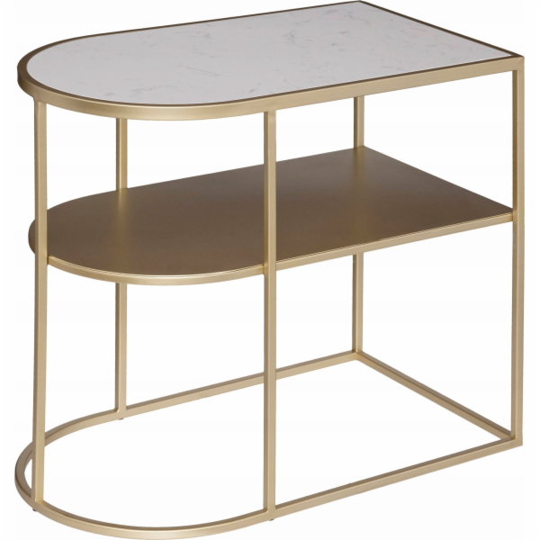 Konferenční stolek Atmosphera MARBLE s policí, 52 cm