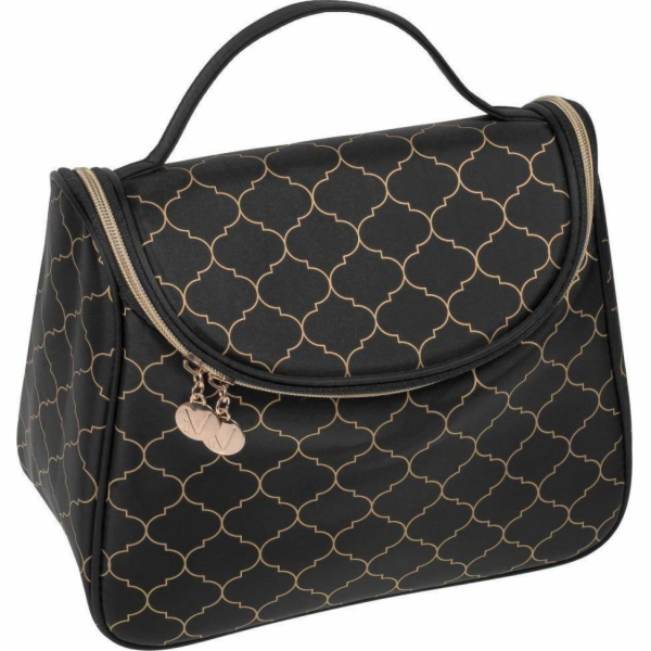 Kosmetický kufřík Auri Art Deco s chlopní Black